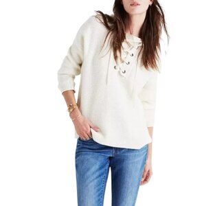 Madewell 100% Merino Wool Jameson Hoodie Waffle Sweater Small